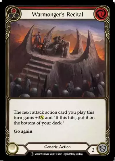 Warmonger's Recital RED U-MON299-RF - Monarch - Unlimited - Flesh and blood card