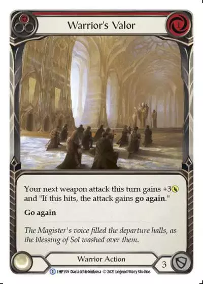Warrior's Valor RED 1HP159 - History Pack 1 - Flesh and blood card