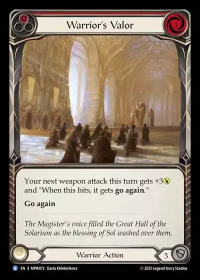 Warrior's Valor MPW072 - Mastery Pack Warrior - Flesh and blood card