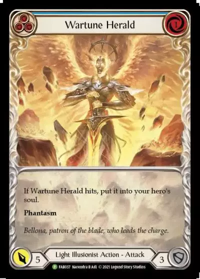 Wartune Herald BLUE FAB037-RF - Judge Support - 2022 - Flesh and blood card