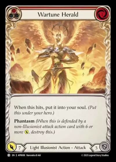 Wartune Herald RED APR008 - Armory Deck Legends - Prism Sculptor of Arc Light - Flesh and blood card
