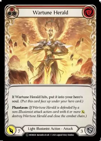 Wartune Herald RED U-MON026-RF - Monarch - Unlimited - Flesh and blood card