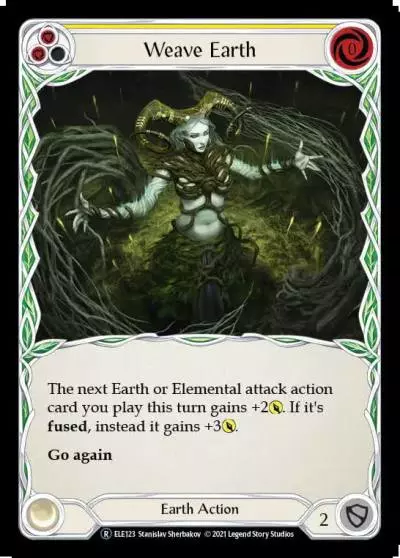Weave Earth YELLOW U-ELE123-RF - Tales of Aria - Unlimited - Flesh and blood card