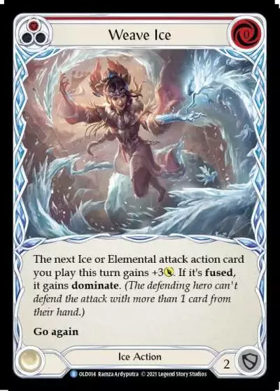 Weave Ice RED OLD014 - Oldhim - Blitz Deck - Flesh and blood card