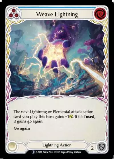 Weave Lightning BLUE U-ELE182-RF - Tales of Aria - Unlimited - Flesh and blood card
