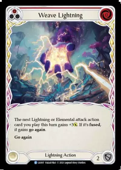 Weave Lightning RED LXI017 - Lexi - Blitz Deck - Flesh and blood card