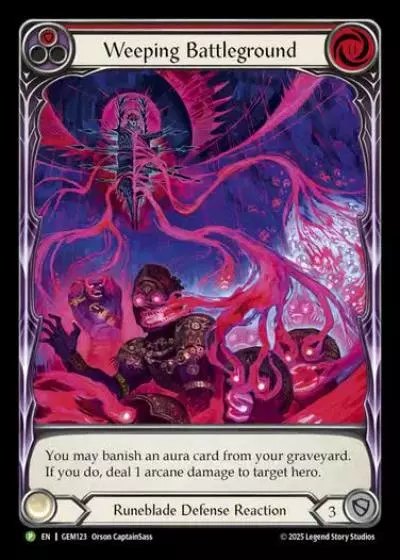 Weeping Battleground GEM123 - GEM - Pack 4 - Flesh and blood card