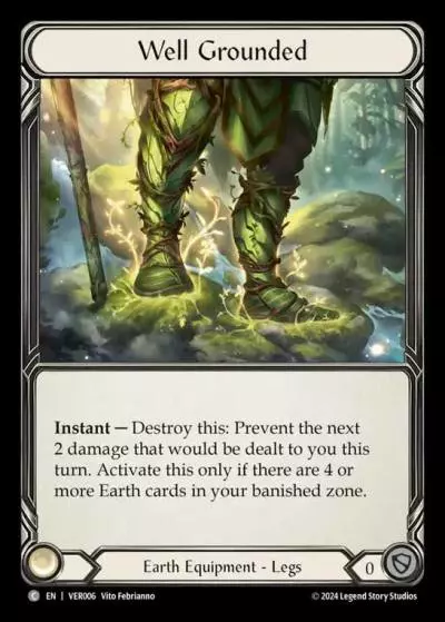 Well Grounded VER006 - Rosetta Blitz Deck - Verdance - Flesh and blood card