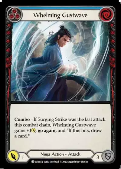 Whelming Gustwave BLUE U-WTR112-RF - Welcome to Rathe - Unlimited - Flesh and blood card