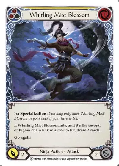 Whirling Mist Blossom YELLOW 1HP136 - History Pack 1 - Flesh and blood card