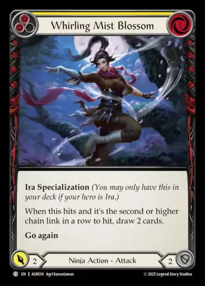 Whirling Mist Blossom YELLOW ASR019 - Armory Deck - Ira, Scarlet Revenger - Flesh and blood card