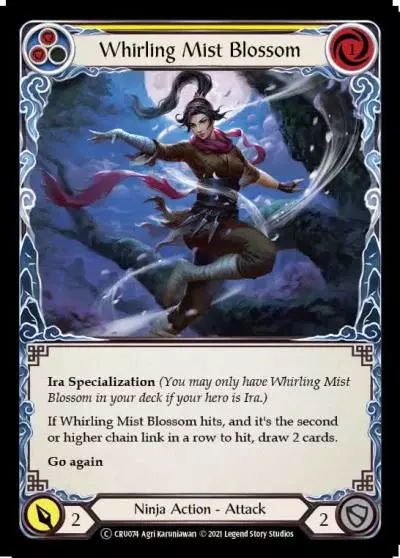 Whirling Mist Blossom YELLOW U-CRU074-RF - Crucible of War - Unlimited - Flesh and blood card