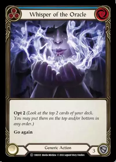 Whisper of the Oracle BLUE 1HK025 - Kano - Blitz Deck - Flesh and blood card