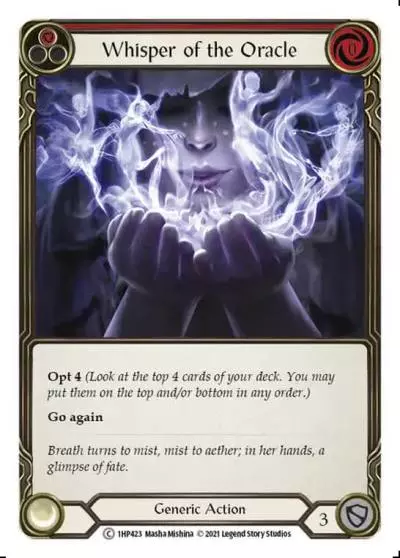 Whisper of the Oracle RED 1HP423 - History Pack 1 - Flesh and blood card