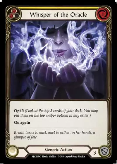 Whisper of the Oracle YELLOW ARC216 - Arcane Rising - Flesh and blood card