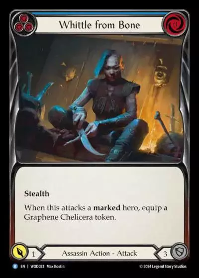 Whittle from Bone BLUE WOD023 - The Hunted Blitz Deck - Arakni, Web of Deceit - Flesh and blood card