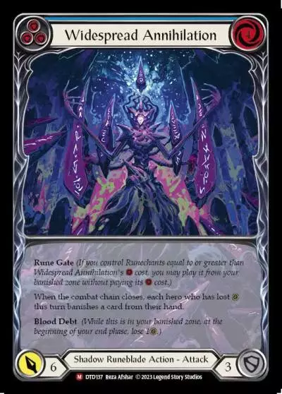 Widespread Annihilation BLUE DTD137-EA - Dusk till Dawn - Flesh and blood card
