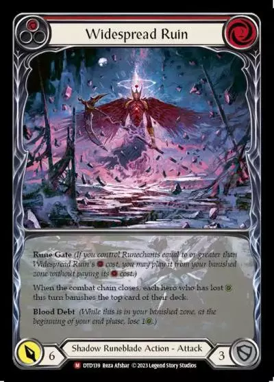 Widespread Ruin RED DTD139-EA - Dusk till Dawn - Flesh and blood card