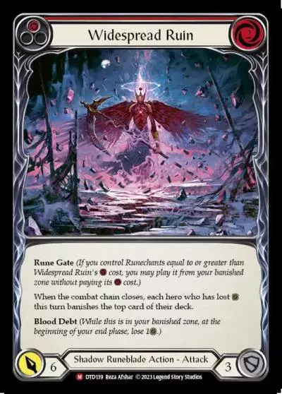 Widespread Ruin RED DTD139-RF - Dusk till Dawn - Flesh and blood card