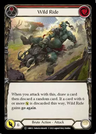 Wild Ride RED 1HR013 - Rhinar - Blitz Deck - Flesh and blood card