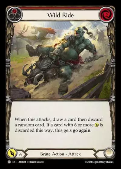 Wild Ride RED AKO014 - Armory Deck - Kayo, Armed and Dangerous - Flesh and blood card