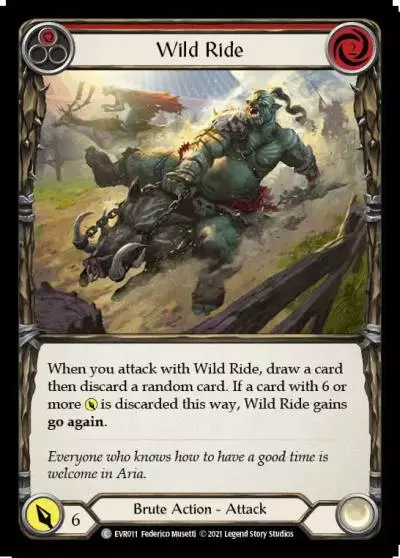 Wild Ride RED EVR011 - Everfest - Flesh and blood card