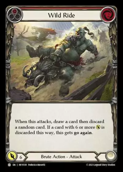 Wild Ride RED HVY038 - Heavy Hitters - Flesh and blood card