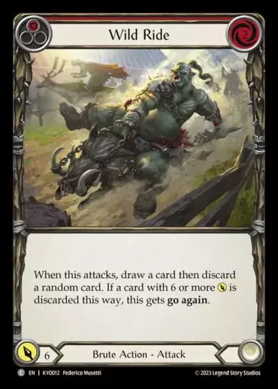 Wild Ride RED KYO012 - Kayo - Heavy Hitters Blitz Deck - Flesh and blood card