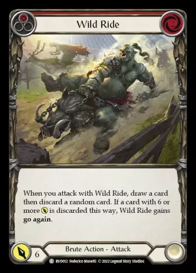 Wild Ride RED RVD012 - Classic Battles: Rhinar vs Dorinthea - Flesh and blood card