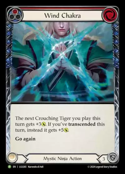 Wind Chakra RED LGS265-CF - Pre-release - Part the Mistveil - Flesh and blood card