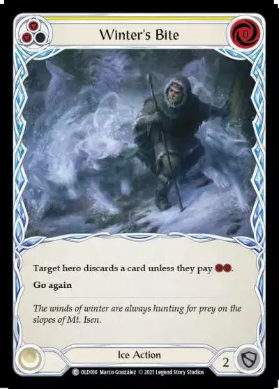 Winter's Bite YELLOW OLD016 - Oldhim - Blitz Deck - Flesh and blood card