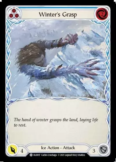 Winter's Grasp BLUE OLD017 - Oldhim - Blitz Deck - Flesh and blood card