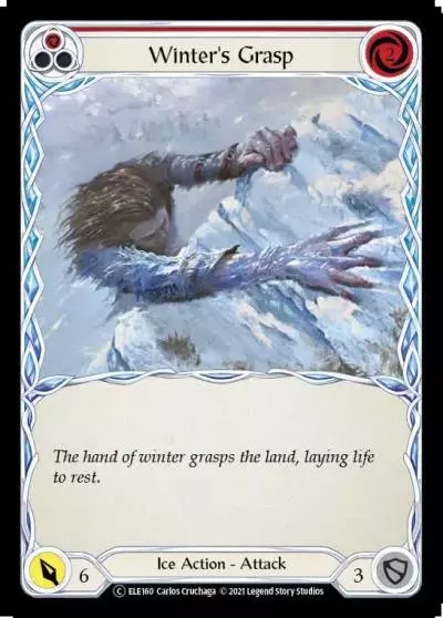 Winter's Grasp RED U-ELE160 - Tales of Aria - Unlimited - Flesh and blood card