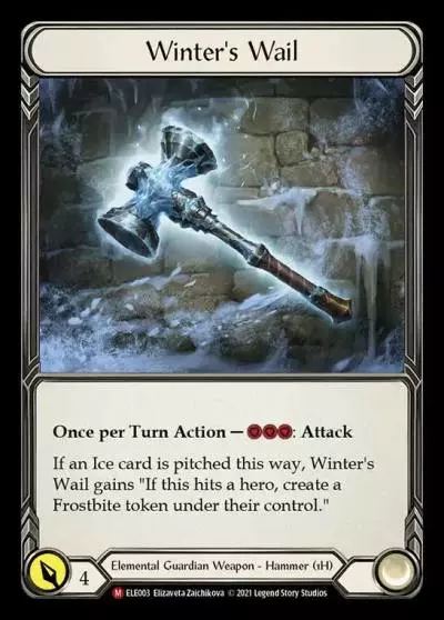 Winter's Wail ELE003 - Tales of Aria - Flesh and blood card