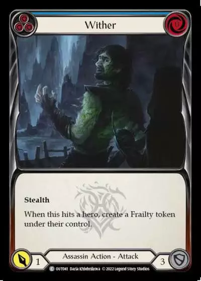 Wither BLUE OUT041 - Outsiders - Flesh and blood card
