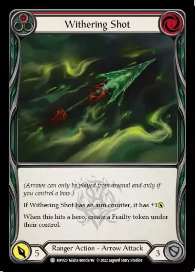 Withering Shot RED RIP020 - Riptide - Blitz Deck - Flesh and blood card