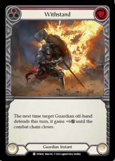 Withstand RED DYN042 - Dynasty - Flesh and blood card