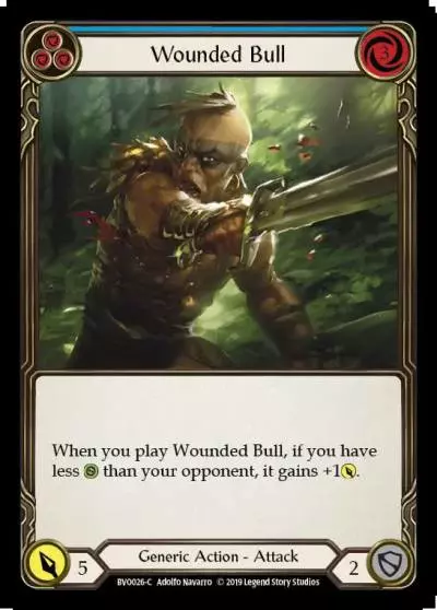 Wounded Bull BLUE BVO026 - Bravo, Showstopper - Hero Deck - Flesh and blood card