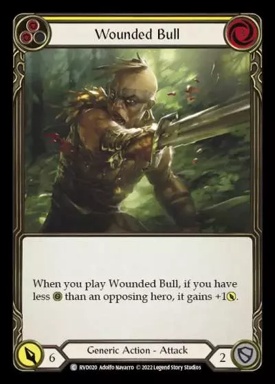 Wounded Bull YELLOW RVD020 - Classic Battles: Rhinar vs Dorinthea - Flesh and blood card