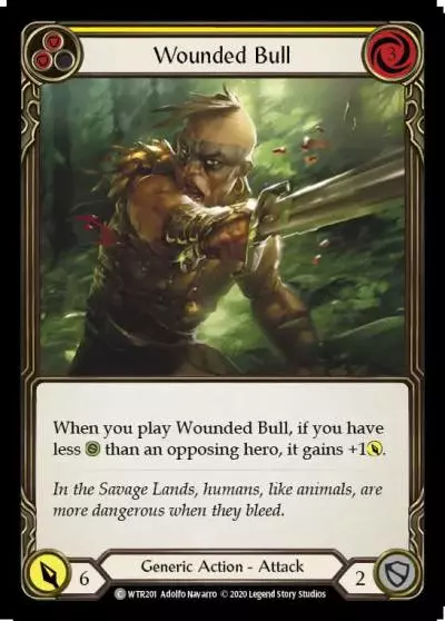 Wounded Bull YELLOW U-WTR201-RF - Welcome to Rathe - Unlimited - Flesh and blood card