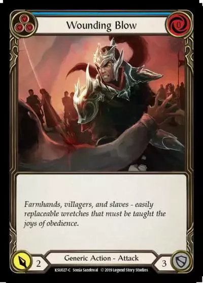 Wounding Blow BLUE KSU027 - Katsu, the Wanderer - Hero Deck - Flesh and blood card