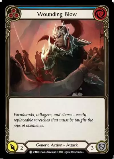 Wounding Blow BLUE U-WTR205-RF - Welcome to Rathe - Unlimited - Flesh and blood card