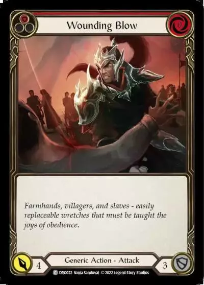 Wounding Blow RED DRO022 - Dromai - Blitz Deck - Flesh and blood card