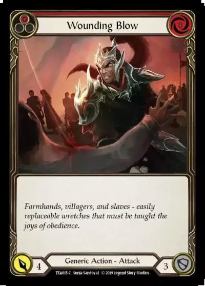 Wounding Blow RED TEA015 - Dorinthea Ironsong - Hero Deck - Flesh and blood card