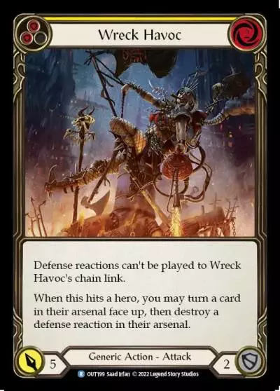 Wreck Havoc YELLOW OUT199 - Outsiders - Flesh and blood card