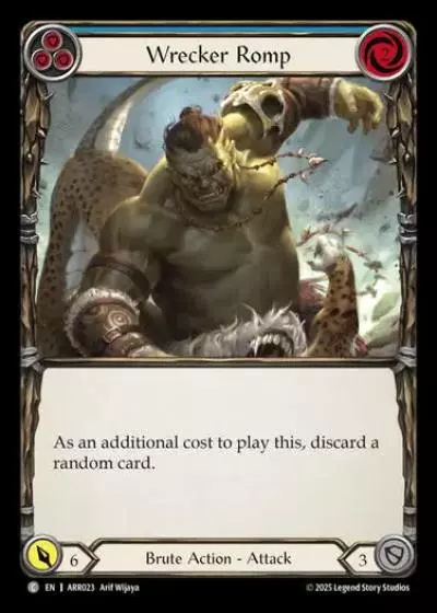 Wrecker Romp ARR023 - Armory Deck - Rhinar, Reckless Rampage - Flesh and blood card