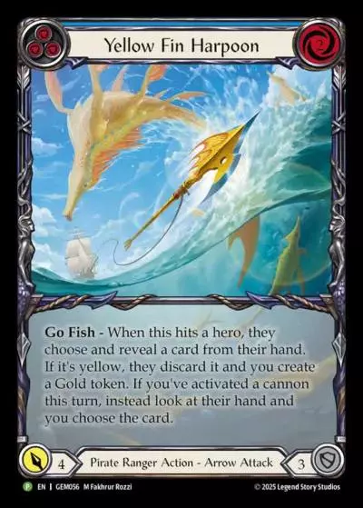Yellow Fin Harpoon BLUE GEM056 - GEM - Pack 2 - Flesh and blood card