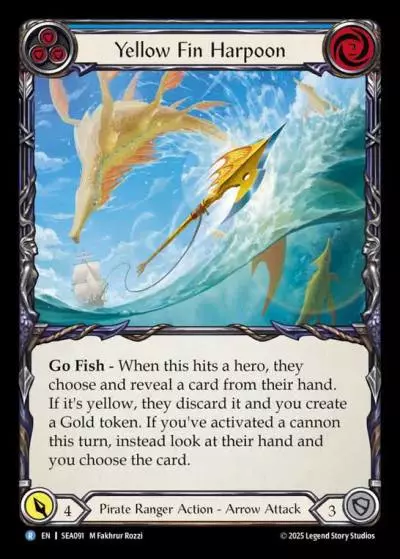 Yellow Fin Harpoon BLUE SEA091 - High Seas - Flesh and blood card