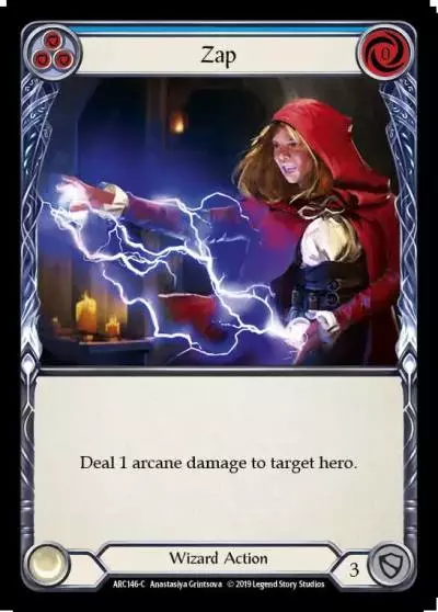 Zap BLUE ARC146 - Arcane Rising - Flesh and blood card
