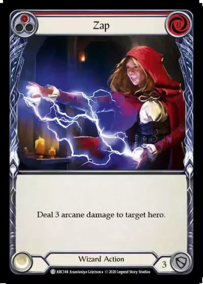 Zap RED U-ARC144-RF - Arcane Rising - Unlimited - Flesh and blood card
